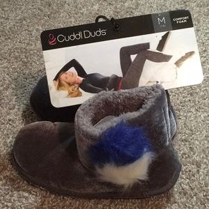 CUDDL DUDS Velvet Slipper Bootie